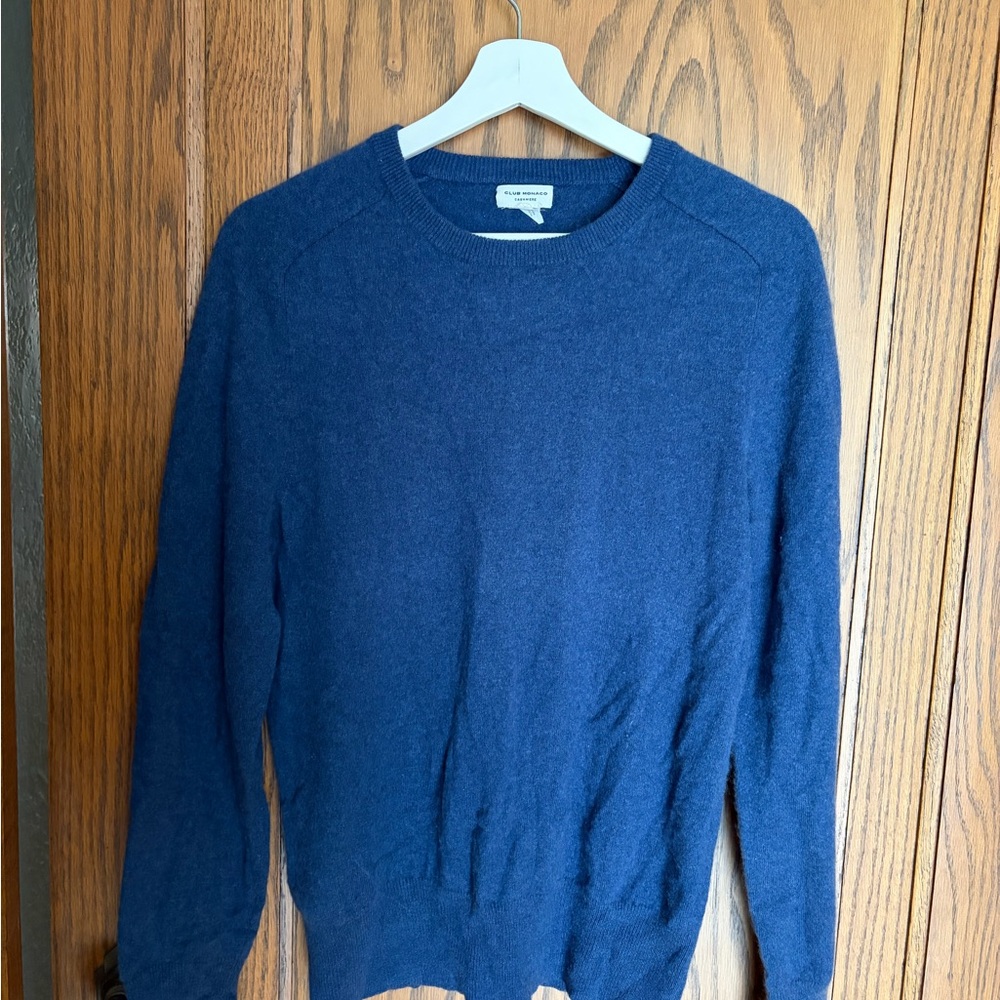 Club Monaco Women's Blue Cashmere Sweater